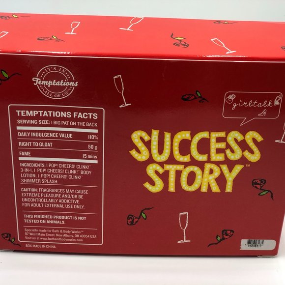 BBW Success Story Pop! Cheers! Clink! 3 Piece Gift Set! Retired - Picture 3 of 9